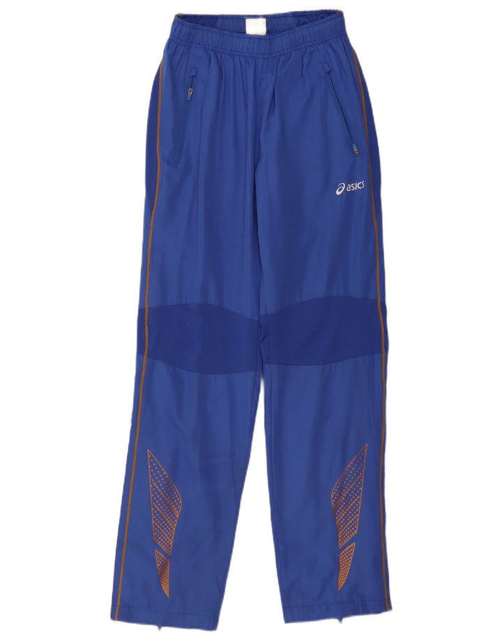 ASICS Mens Waterproof Trousers Small  Blue Geometric Polyester