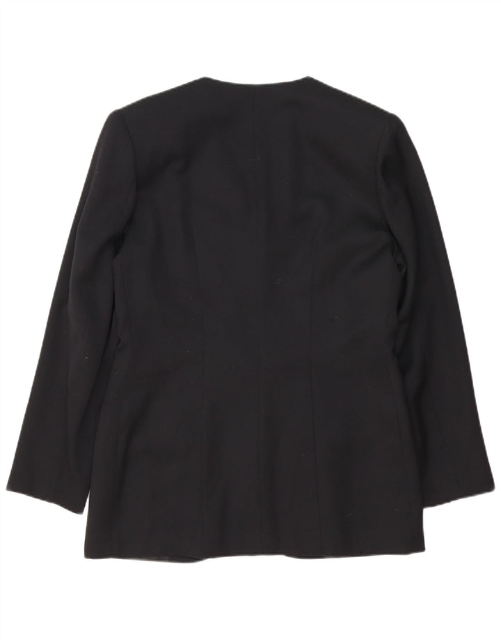 Marina Babini Dame Dobbeltradet Blazer Jacket IT 44 Medium Sort Uld