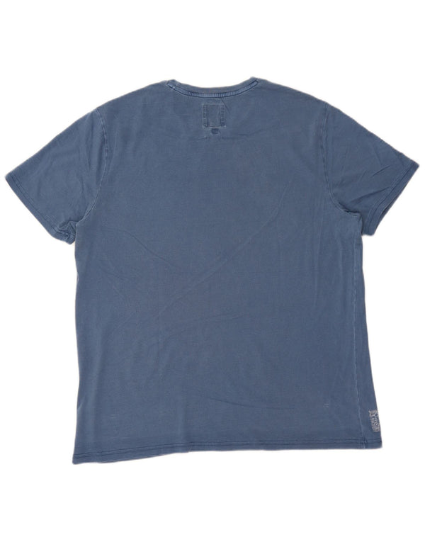 FAT FACE Mens Graphic T-Shirt Top XL Blue Cotton