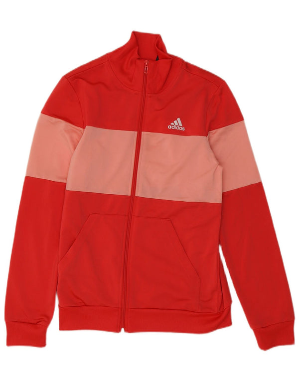 Adidas piger træningsdragt topjakke 14-15 år Rød Colourblock