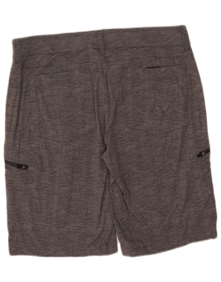 Eddie Bauer Herre Cargo Shorts W35 Large Grå Flecked Nylon