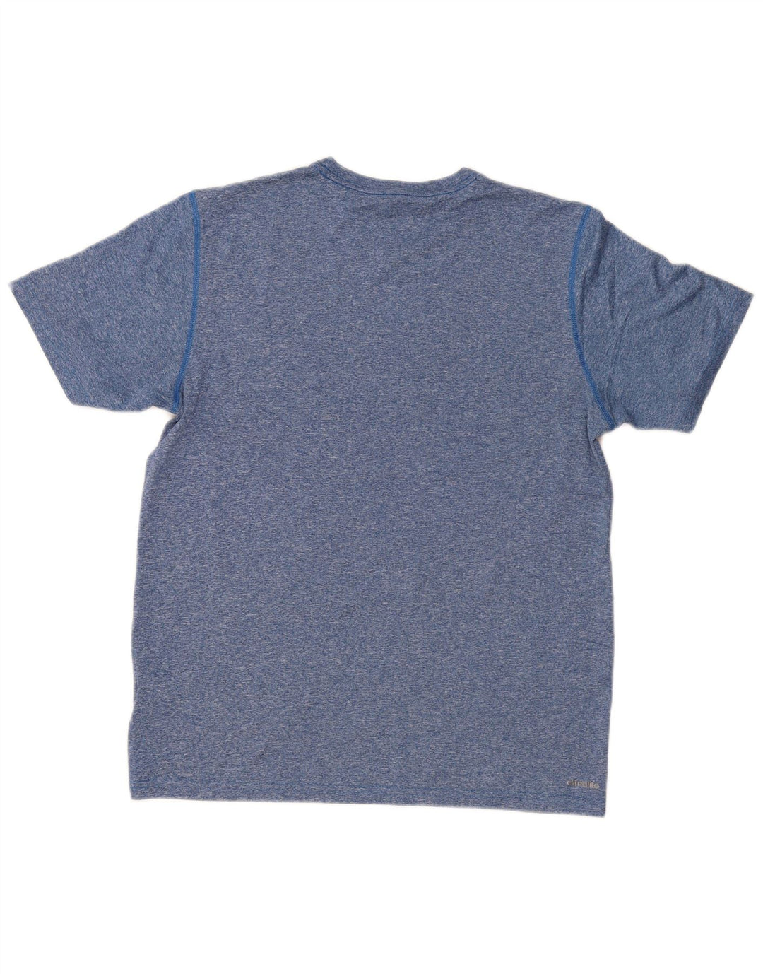 ADIDAS Herre Climalite T-Shirt Top Medium Blue Flecked Polyester