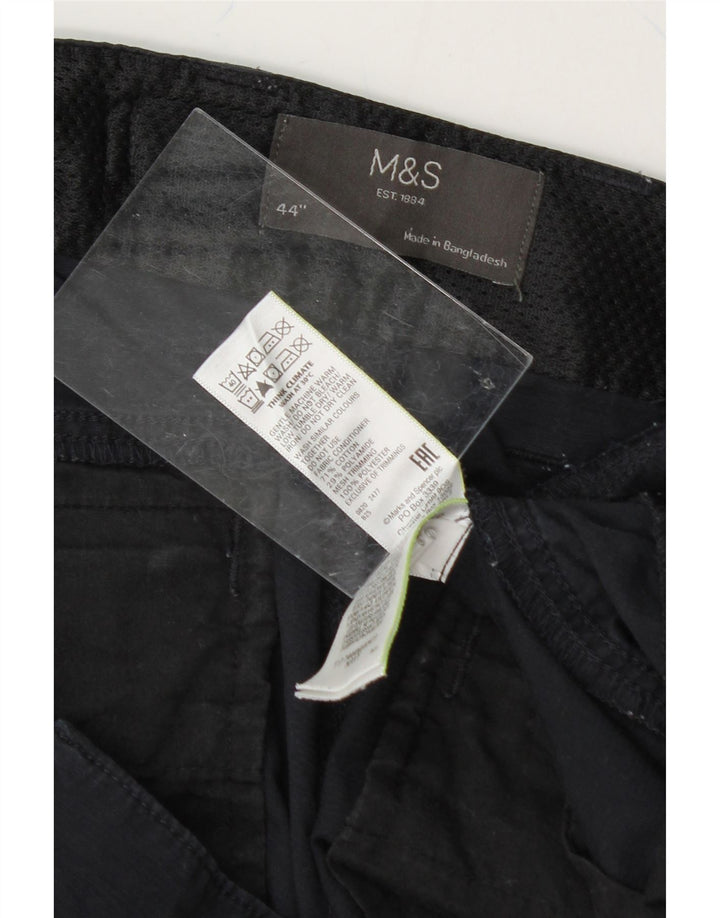 MARKS & SPENCER Mens Cargo Shorts W44 2XL Navy Blue Cotton Vintage Marks & Spencer and Second-Hand Marks & Spencer from Messina Hembry 