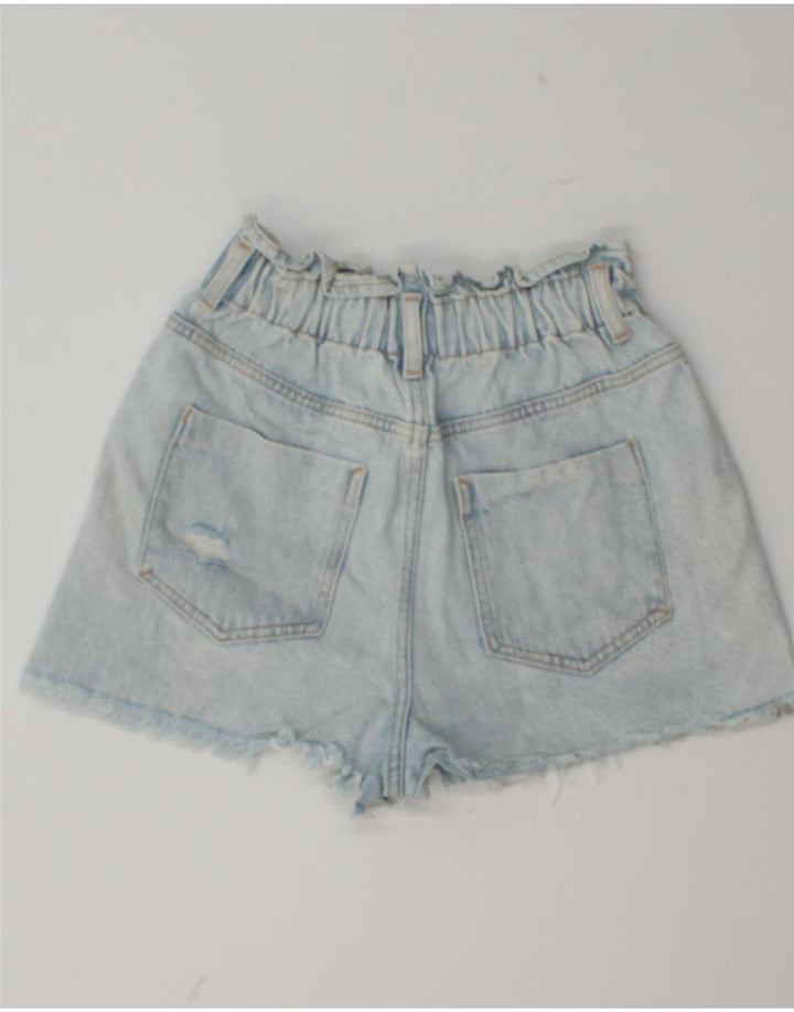 ZARA denimshorts til kvinder EU 34 2XS W24 Blå