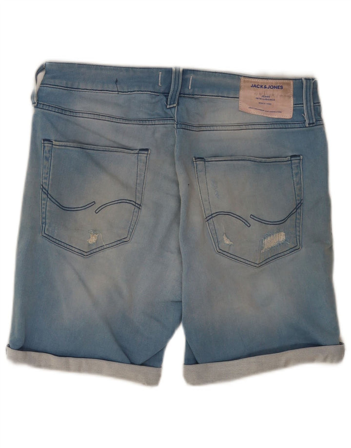 Jack & Jones Herre nødlidende denimshorts Små W29 blå bomuld