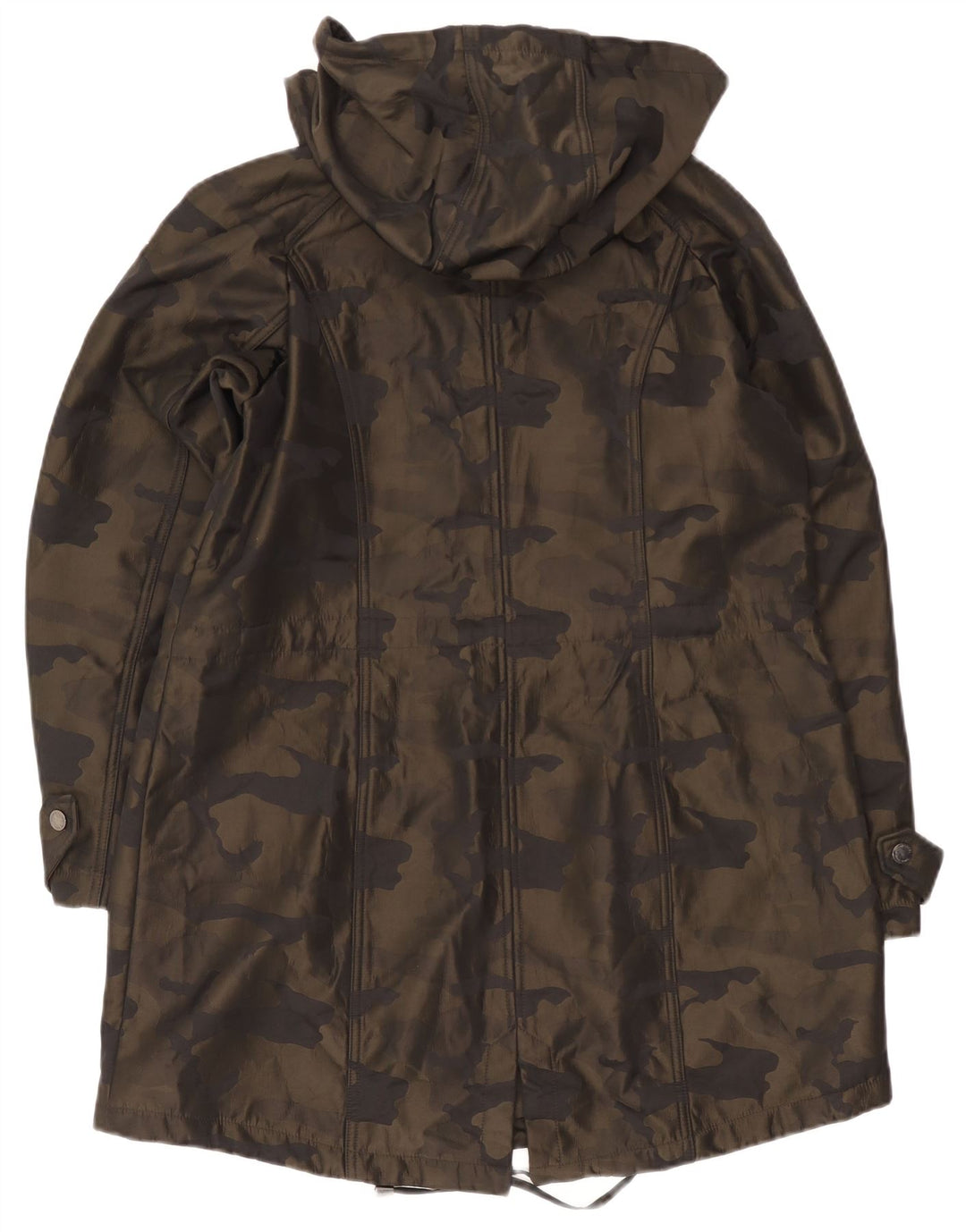 Michael Kors Dame Hooded Parka Jacket UK 18 XL Khaki Camouflage Polyester