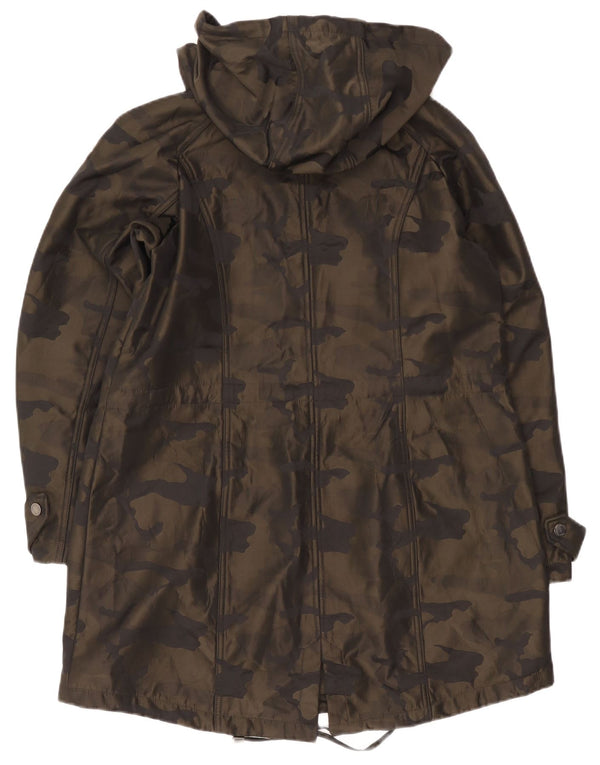 Michael Kors Dame Hooded Parka Jacket UK 18 XL Khaki Camouflage Polyester