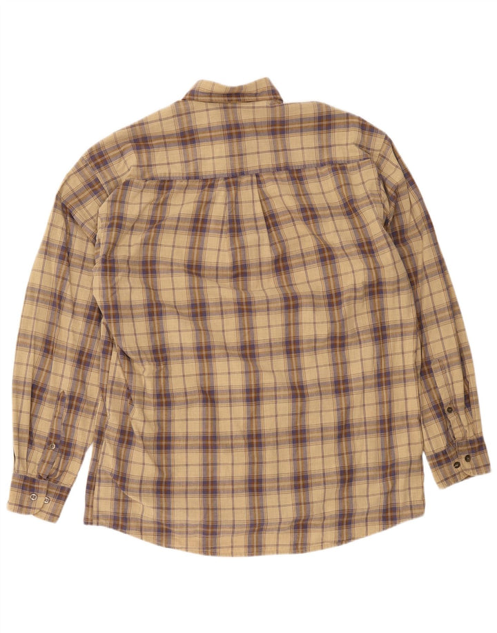 Camel Herre Flanelskjorte Medium Beige Ternet
