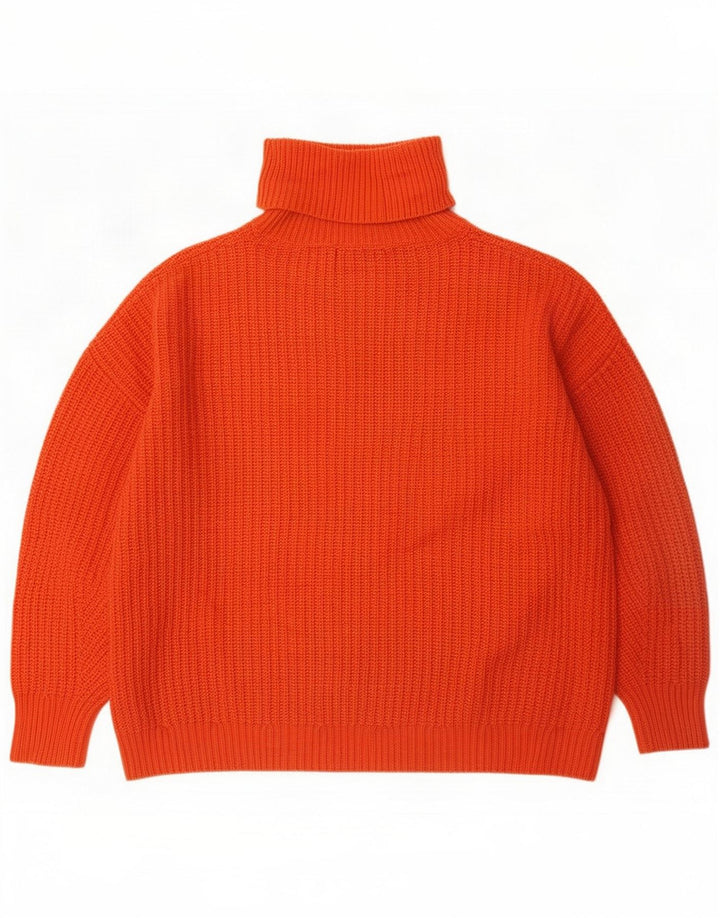 Massimo Dutti Dame Oversized trøjetrøje med rullehals UK 14 Medium Orange