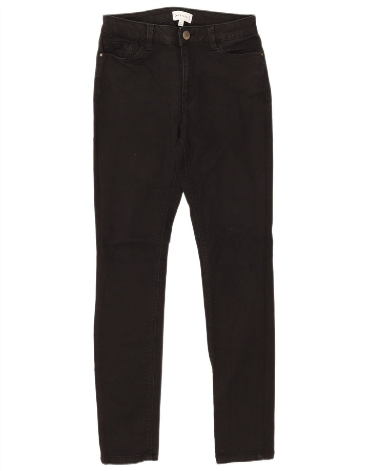 WAREHOUSE Dame Skinny Jeans UK 10 Small W28 L30 Black Bomuld