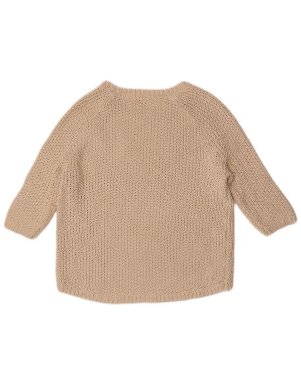 Fat Face Dame 3/4-ærmet bådhalstrøje UK 10 Small Off White