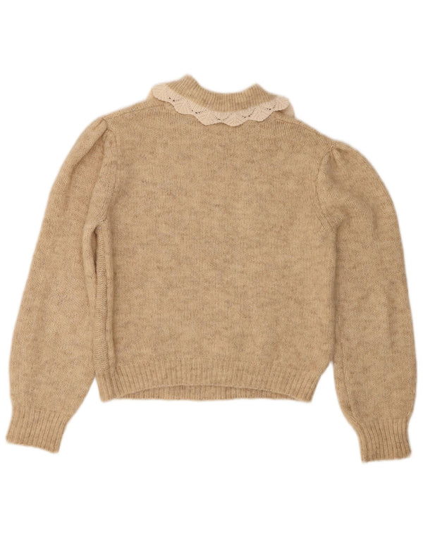Zara Pige Polo Neck Sweater Sweater 13-14 År Beige