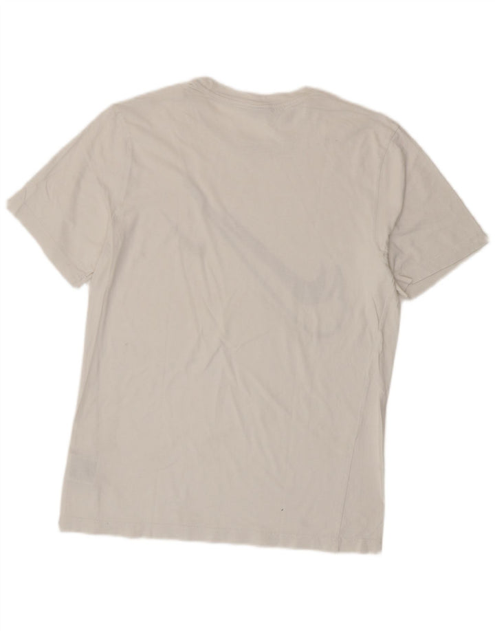 NIKE Grafisk T-shirt top mellem hvid bomuld til mænd