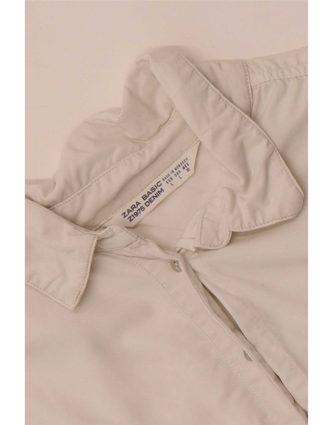Zara Kvinders Oversized Skjortekjole UK 16 Large White