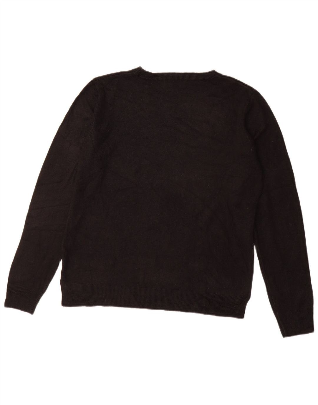 Marks & Spencer Dame sweater med rund hals DK 14 Stor sort akryl