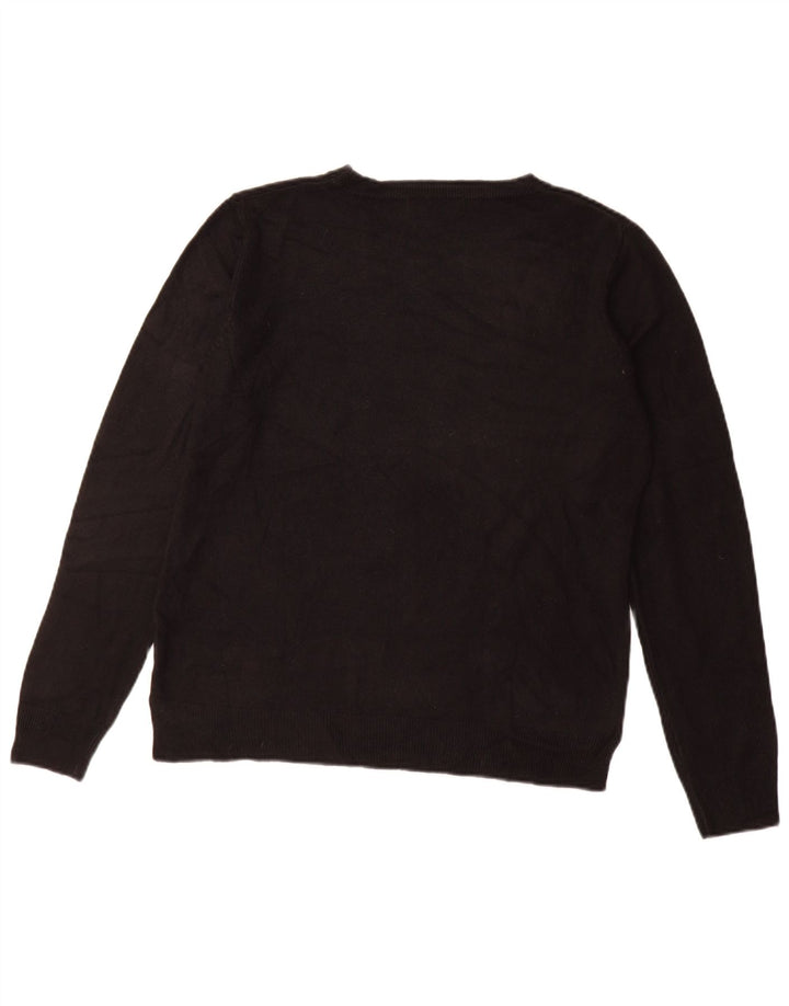 Marks & Spencer Dame sweater med rund hals DK 14 Stor sort akryl
