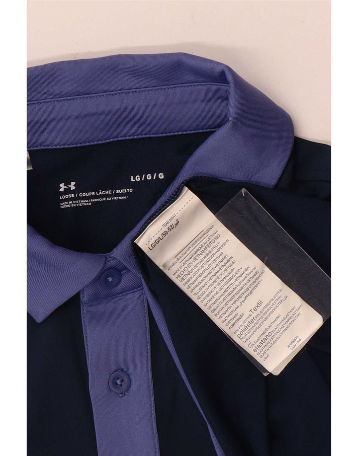 Under Armour Herre Polo Shirt Stor Lilla Colourblock Polyester