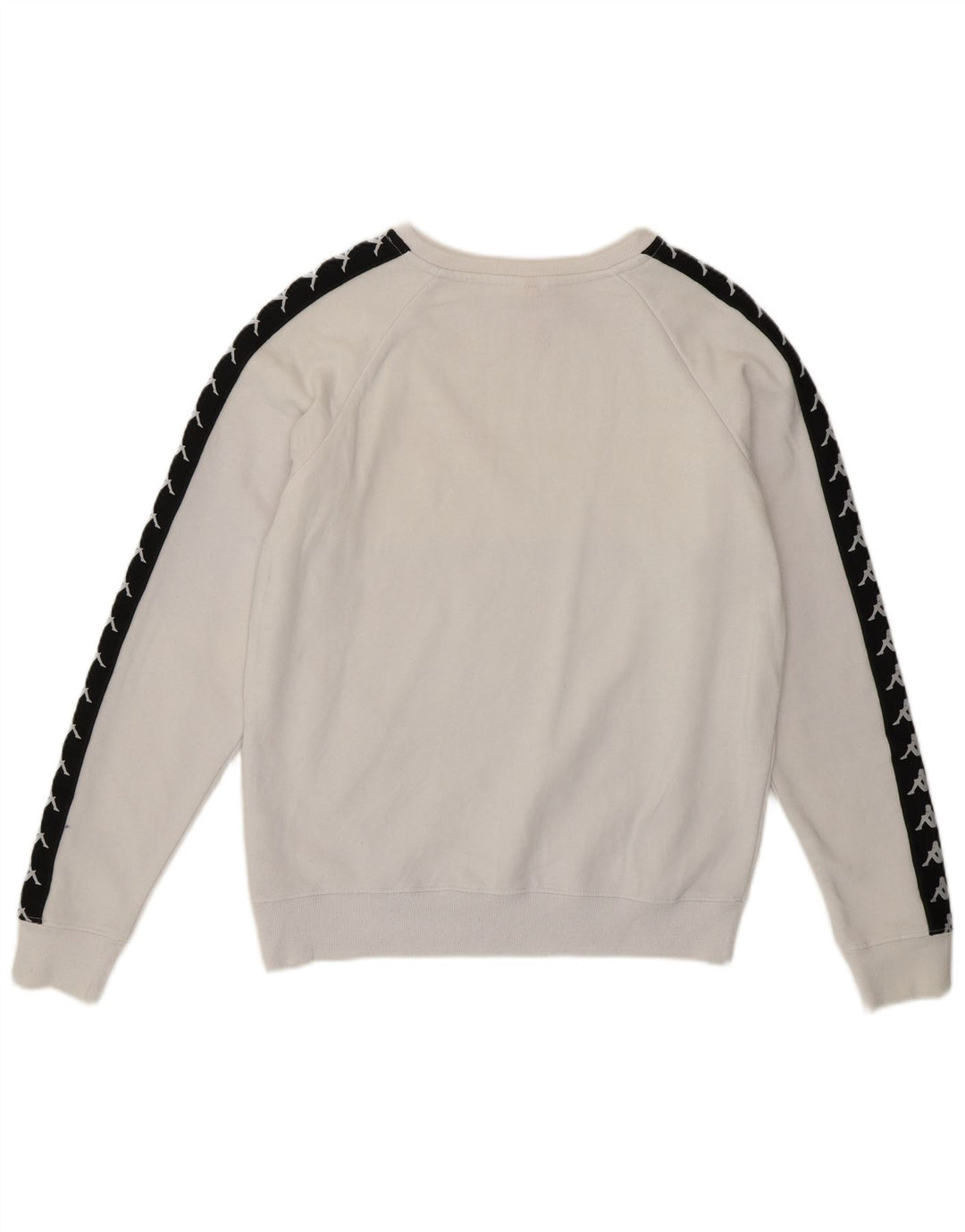 KAPPA Graphic Sweatshirt Jumper UK 14 Medium White Colourblock