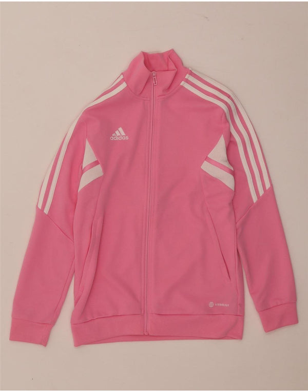 Adidas Girls Aeroready Tracksuit Topjakke 11-12 år Pink Colourblock