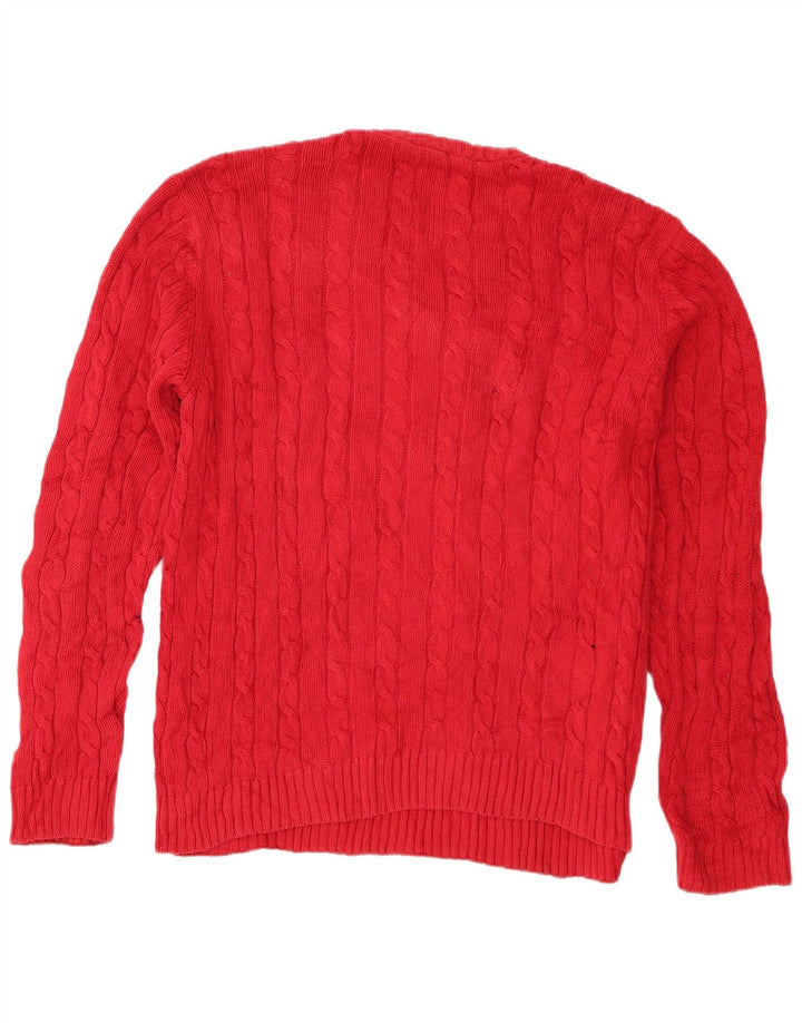 Chaps Herre Crew Neck Jumper Sweater Stor Rød Bomuld