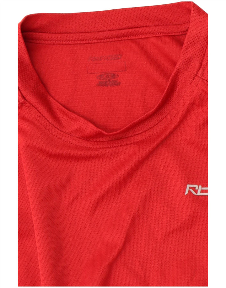 REEBOK Herre T-Shirt Top Lille Rød Polyester