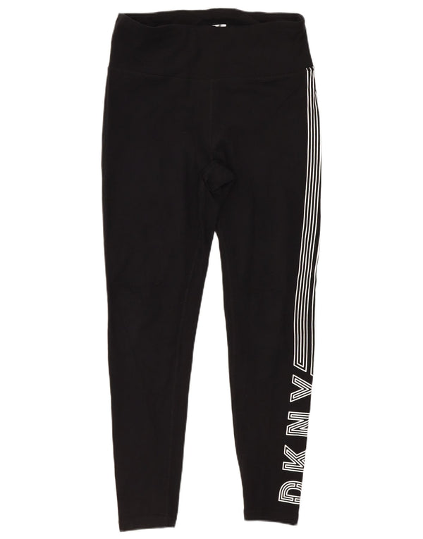 Dkny Womens Grafiske Leggings Small Black Bomuld