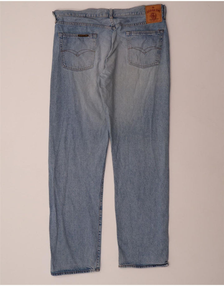 REPLAY Herre Straight Jeans W40 L34 Blå Bomuld