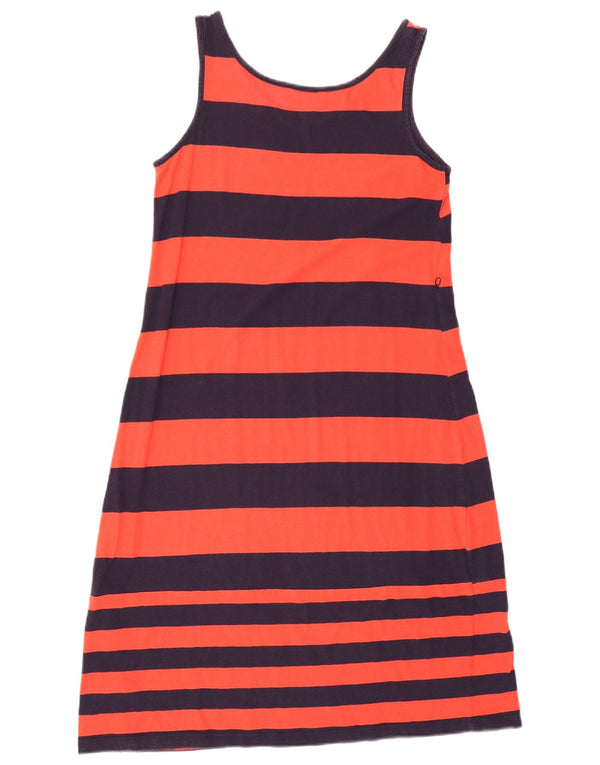 Tommy Hilfiger Dame Ærmeløs T-Shirt Kjole UK 12 Medium Rød Stribet