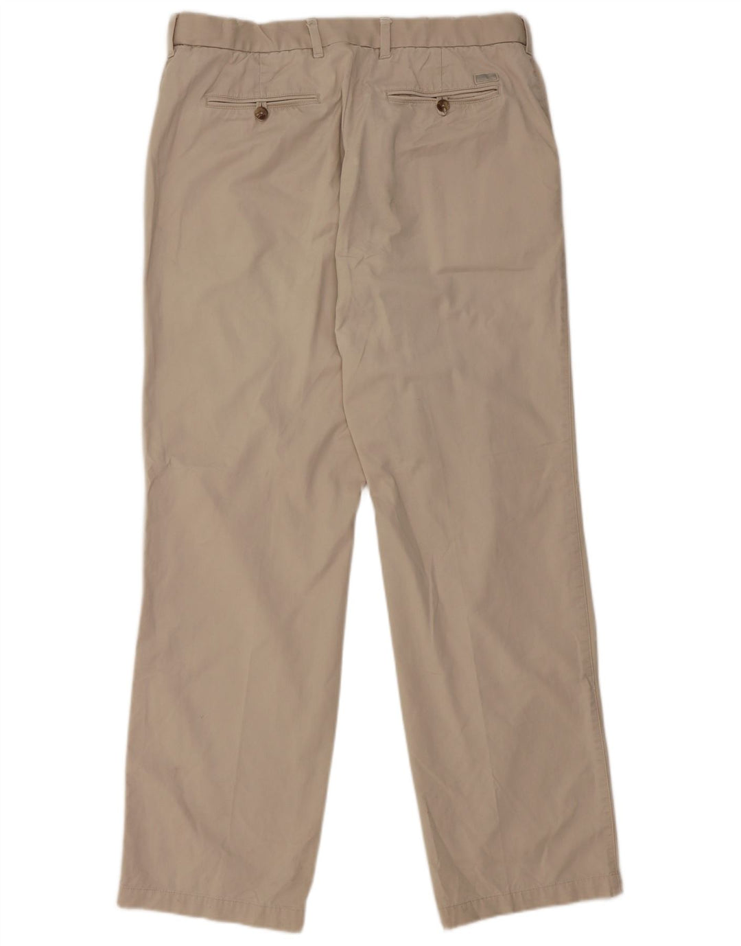Marks & Spencer Straight Chino-bukser til mænd W36 L33 Beige Bomuld