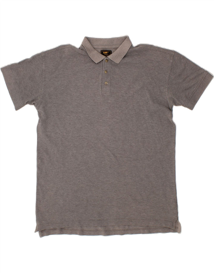 LEE Mens Polo Shirt XL Grey Cotton Vintage Lee and Second-Hand Lee from Messina Hembry 
