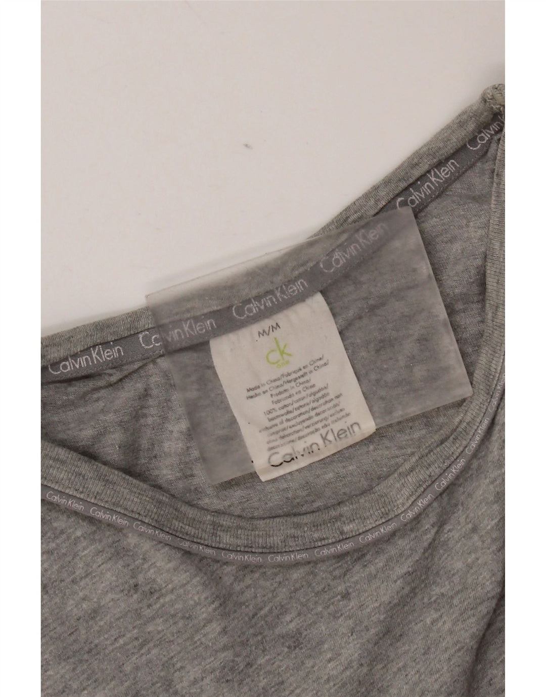 Calvin Klein Herre T-Shirt Top Medium Grey Flecked Bomuld