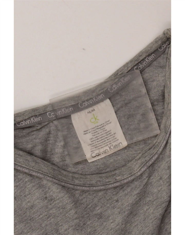 Calvin Klein Herre T-Shirt Top Medium Grey Flecked Bomuld