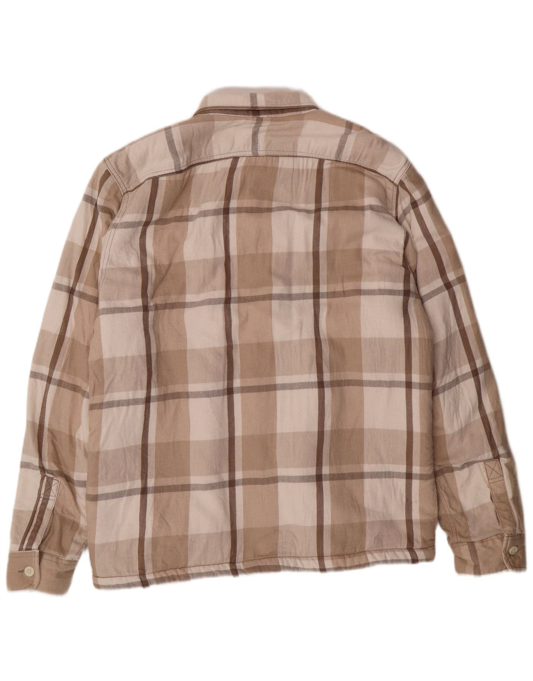 HOLLISTER Herre Lumberjack Flanel Shirt XL Beige Ternet Bomuld