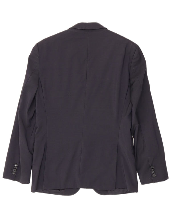 Hugo Boss Herre 2-knaps blazerjakke EU 46 Small Navy Blue Virgin Wool