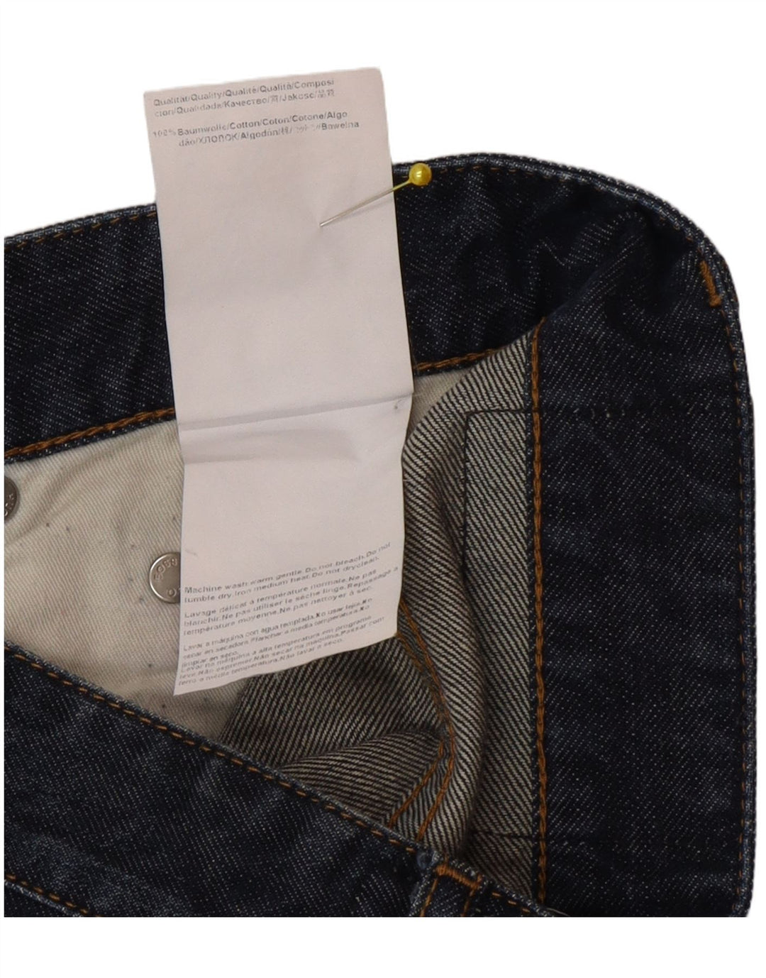 Hugo Boss Straight Jeans til mænd W33 L32 Marineblå bomuld