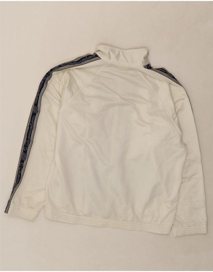 CHAMPION Mens Graphic Tracksuit Top Jacket Medium White Polyester Vintage Champion and Second-Hand Champion from Messina Hembry 