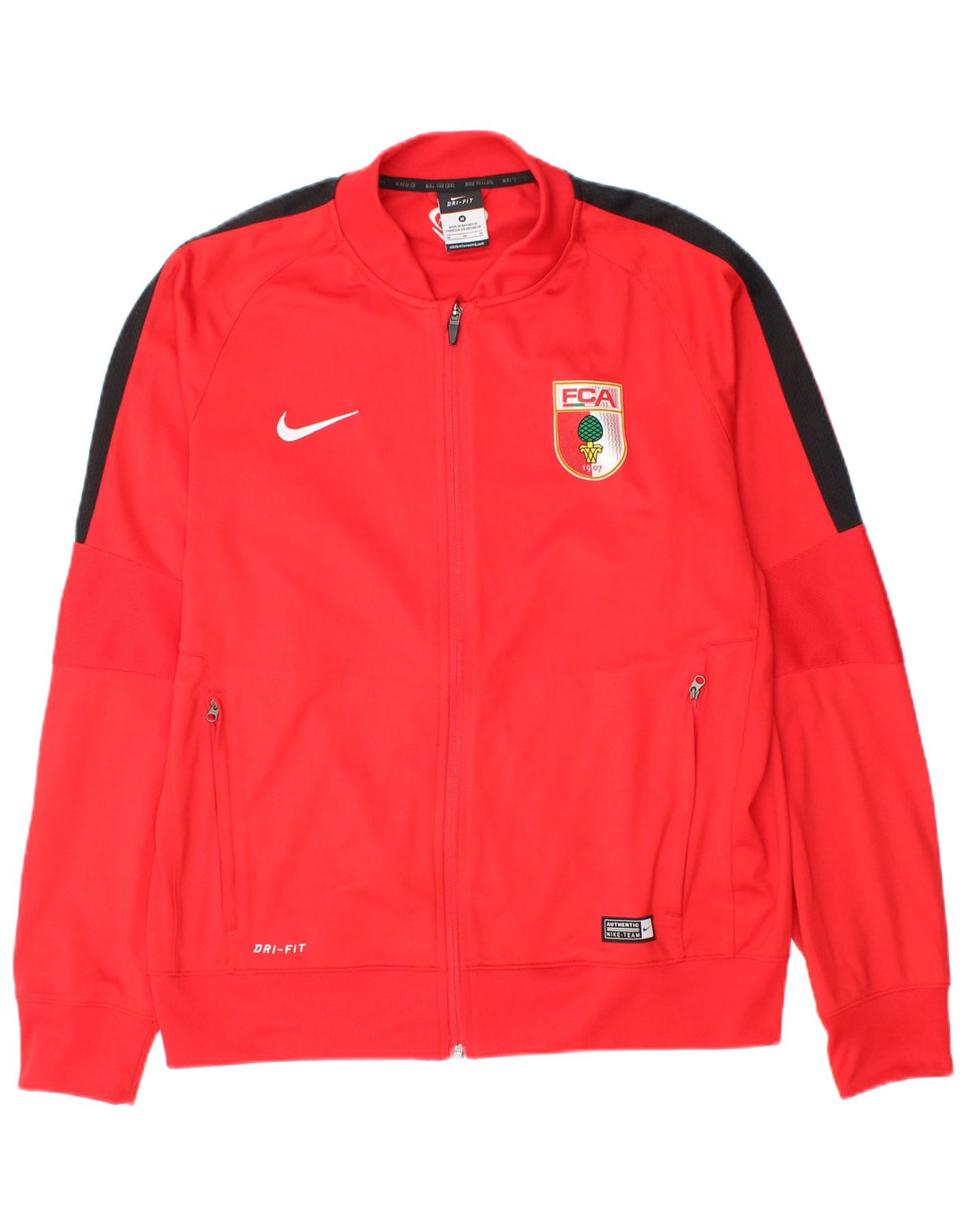 Nike Herre FC Augsburg Træningsdragt Topjakke Medium Rød Colourblock Polyester