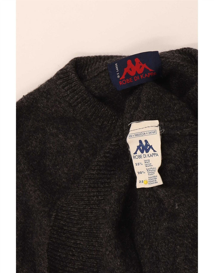 Kappa Herre Crew Neck Jumper Sweater XL Grå Uld