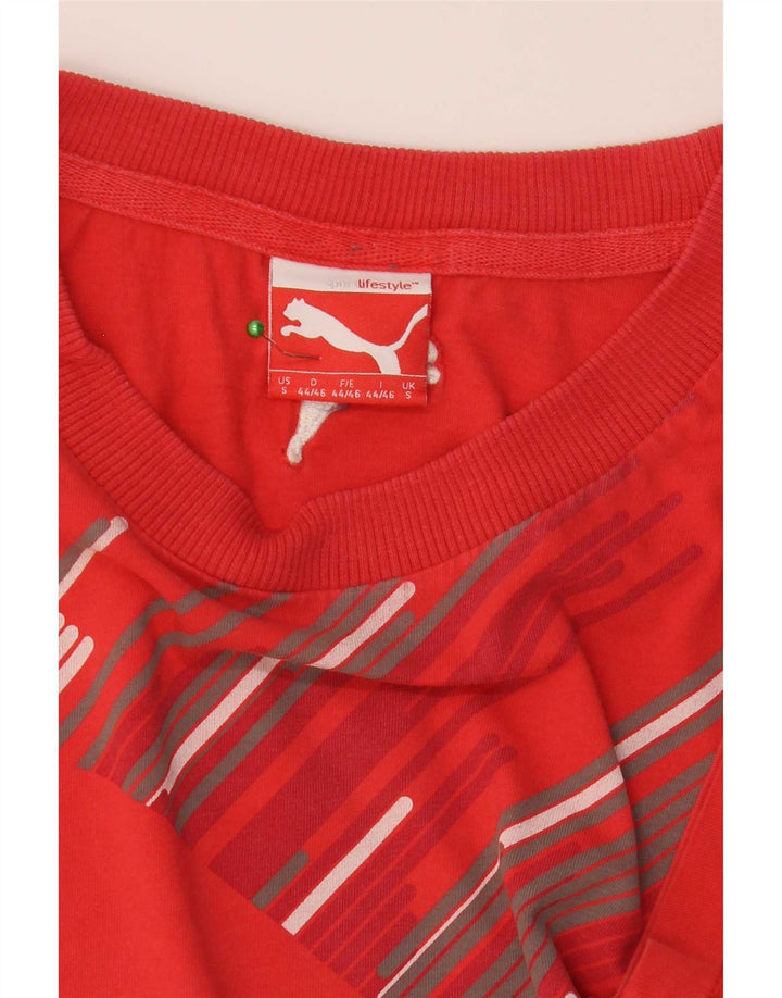 Puma Herre Grafisk T-Shirt Top Lille Rød Stribet