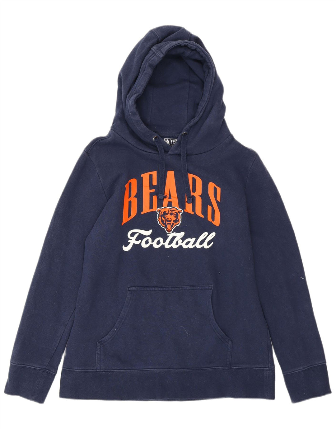 NFL Dame Chicago Bears Grafisk Hoodie Jumper UK 14 Medium Navy Blue