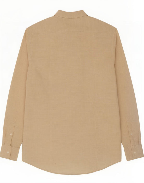 Calvin Klein Mens Slim Fit Shirt Large Beige