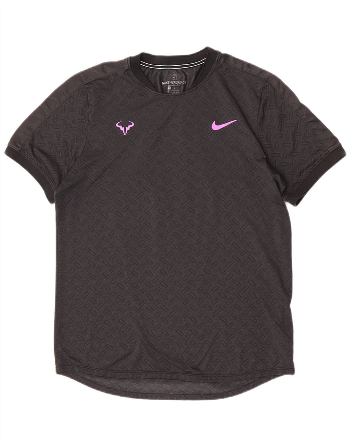 Nike Herre T-shirt Top Medium Grå Geometrisk