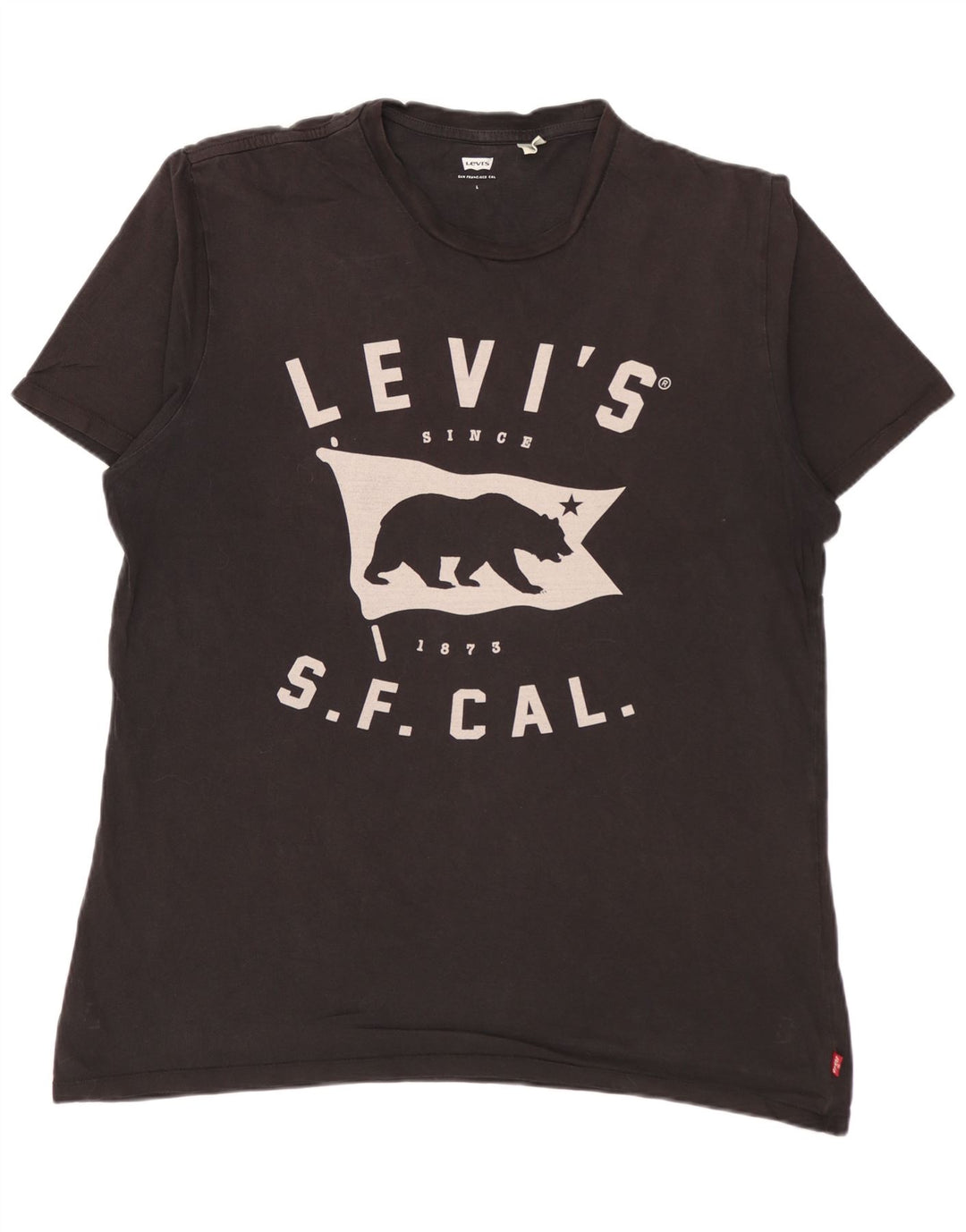 LEVI'S Herre grafisk T-shirt Top Stor sort bomuld
