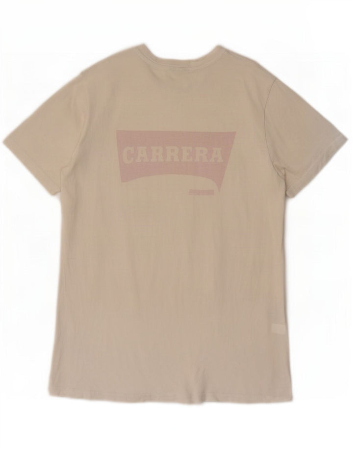 Carrera Herre grafisk T-shirt Top Medium Hvid Bomuld