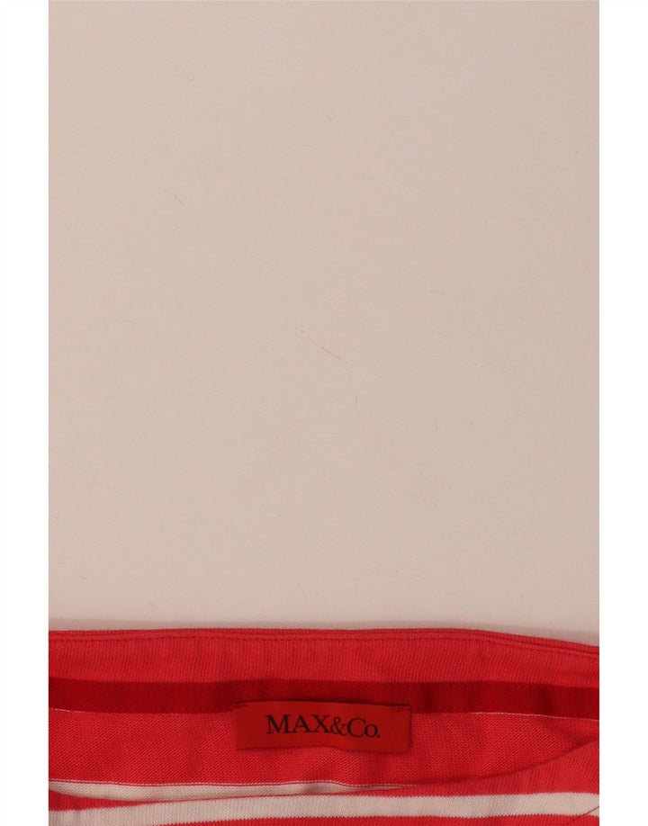 Max & Co. Dame Top Langærmet UK 14 Stor Pink Stribet
