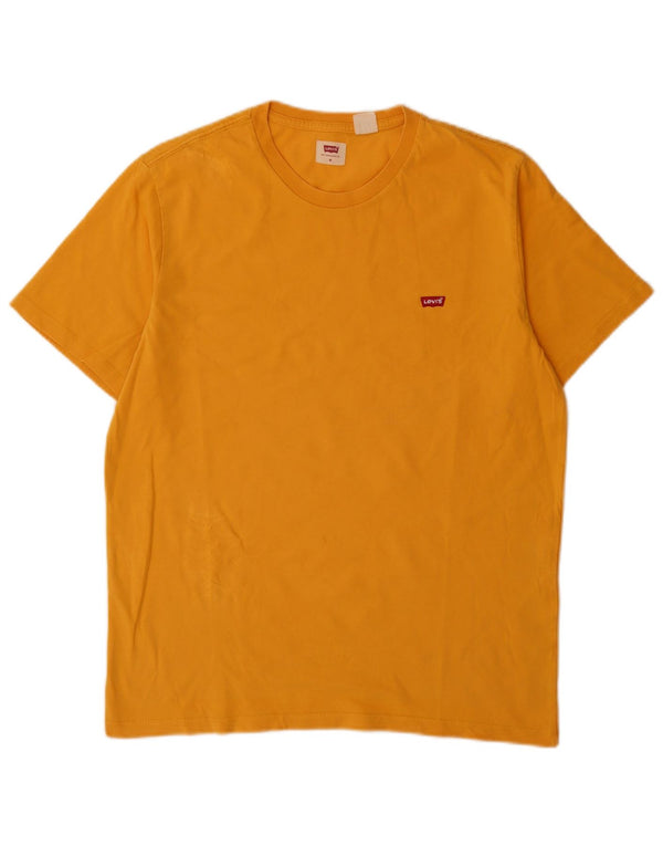 Levi's Mens T-Shirt Top Medium Yellow Cotton