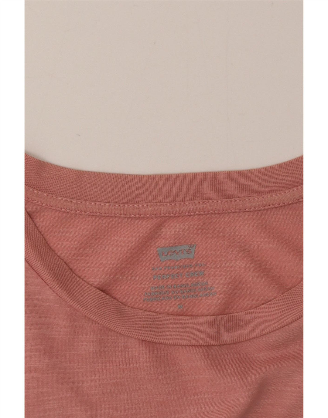 Levi's Dame T-Shirt Top UK 14 Medium Pink Flecked
