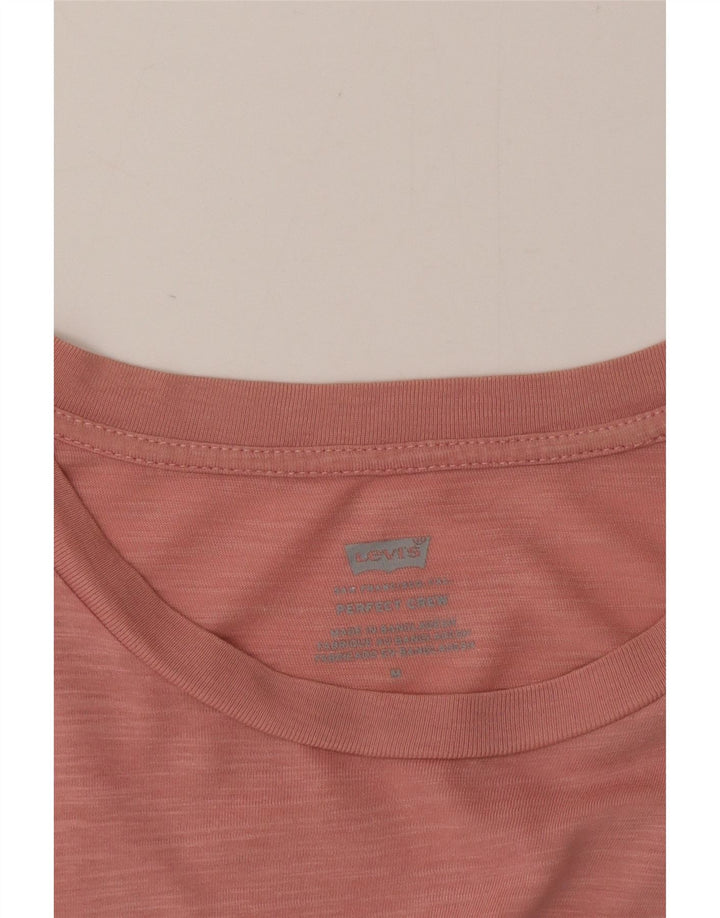 Levi's Dame T-Shirt Top UK 14 Medium Pink Flecked
