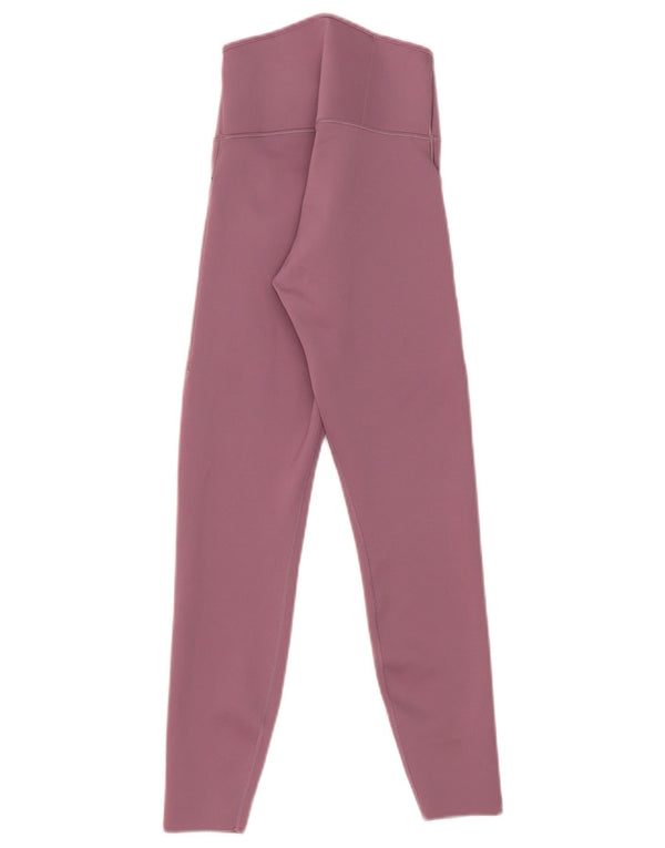 Nike Dame Dri Fit Leggings UK 8 Small Pink Nylon