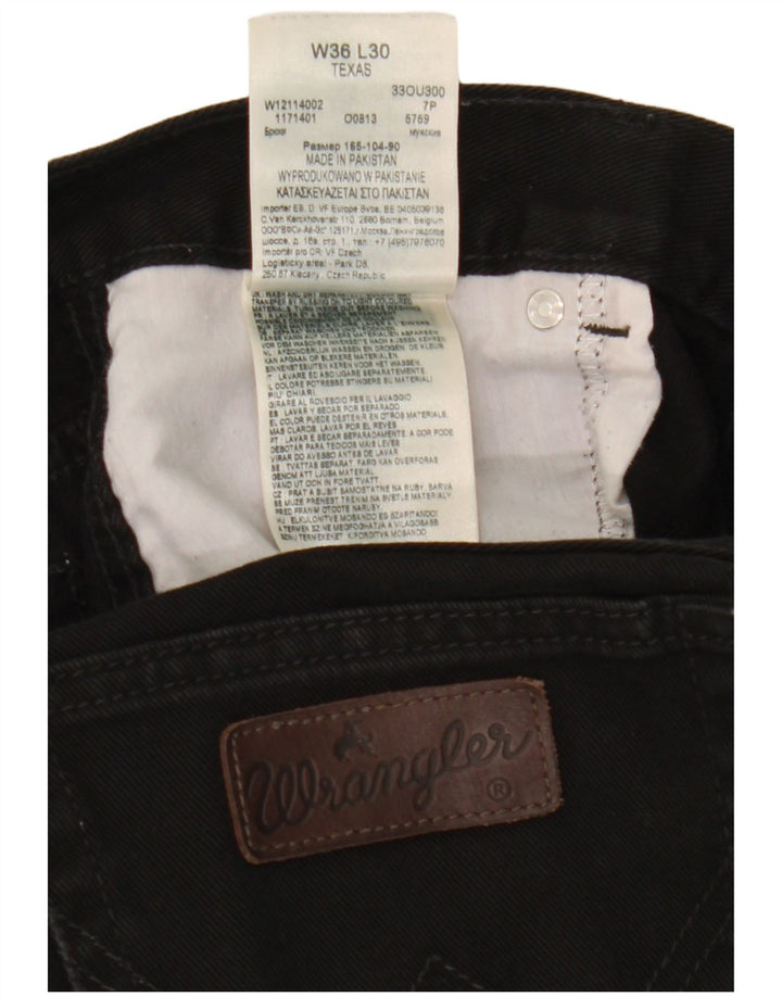 Wrangler Texas Straight Jeans til kvinder W36 L30 sort bomuld